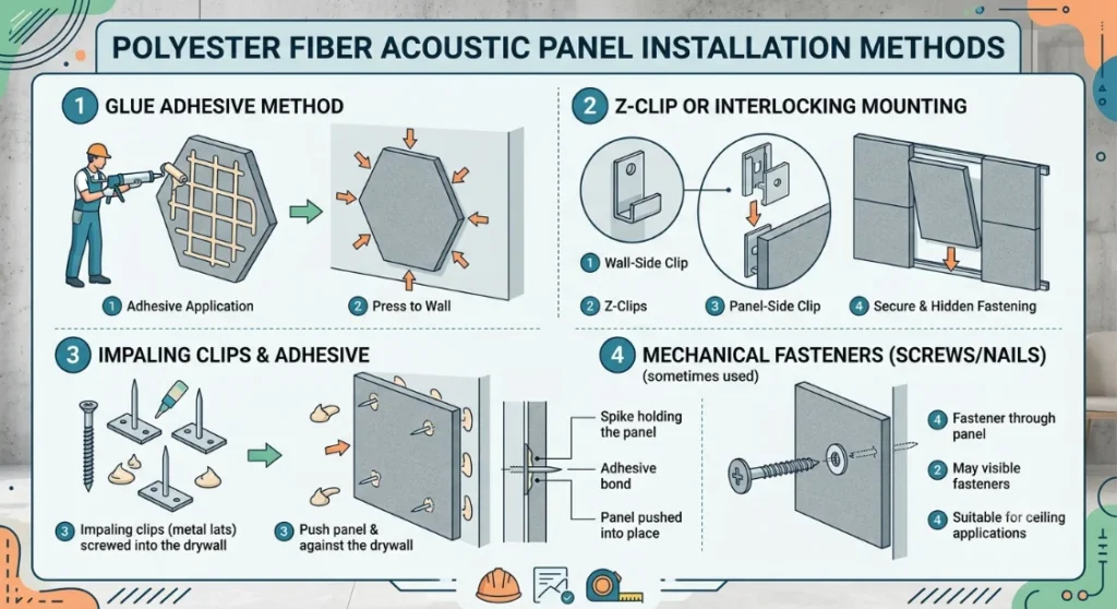 Polyester Fiber Acoustic Panel installations